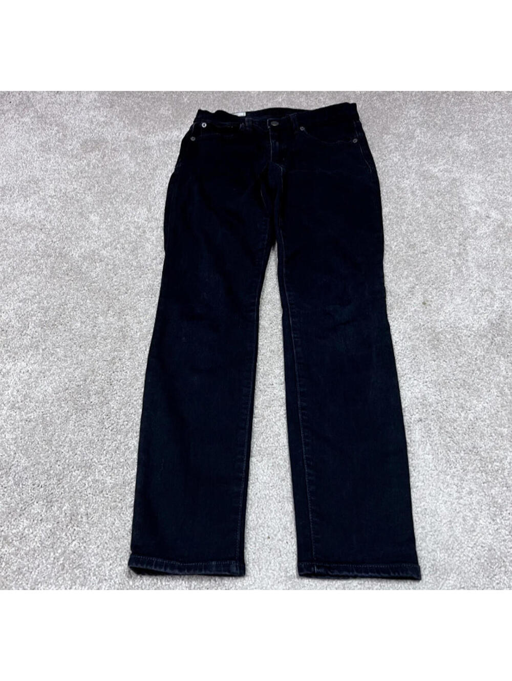 Gap True Skinny Mid Rise Jeans Women’s Black Pockets Size 6